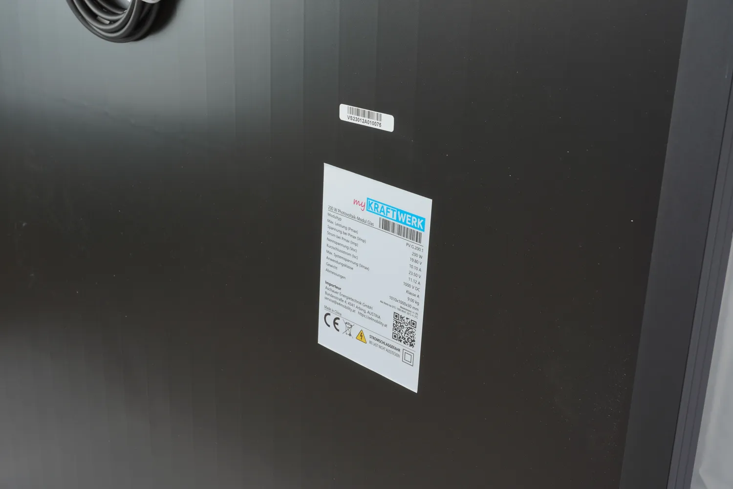 200 W PV-Modul Glas
