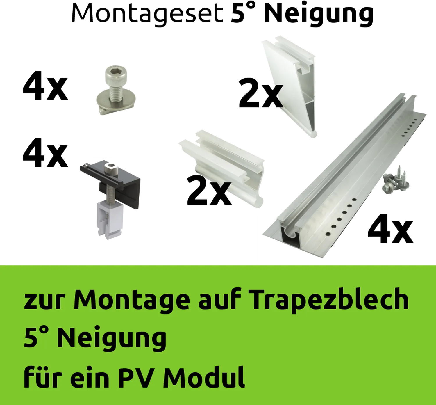 PV Montageset 5° Neigung Basis