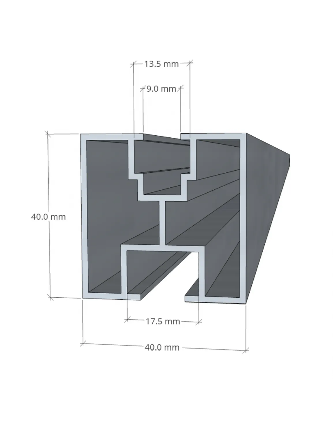 Montageschiene 40x40x2400