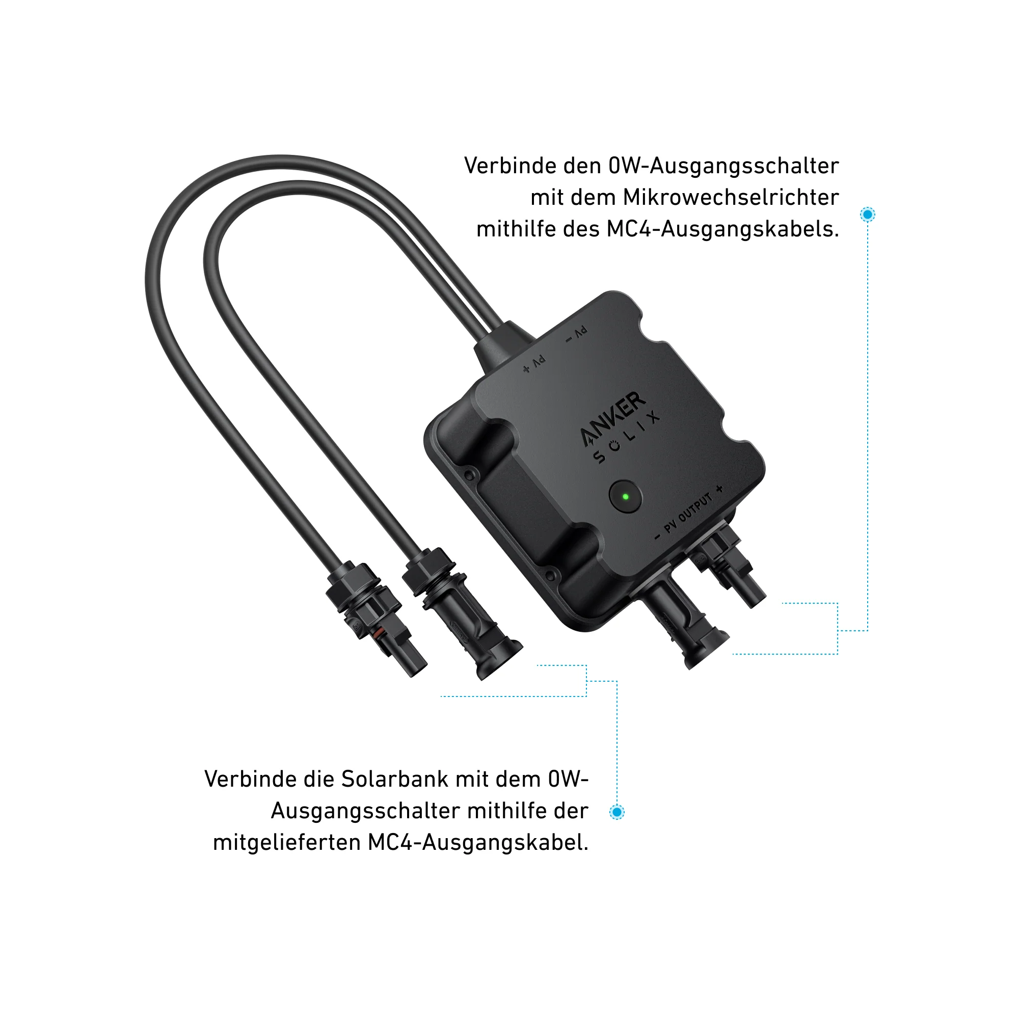 Anker SOLIX E1600 0W Ausgangsschalter