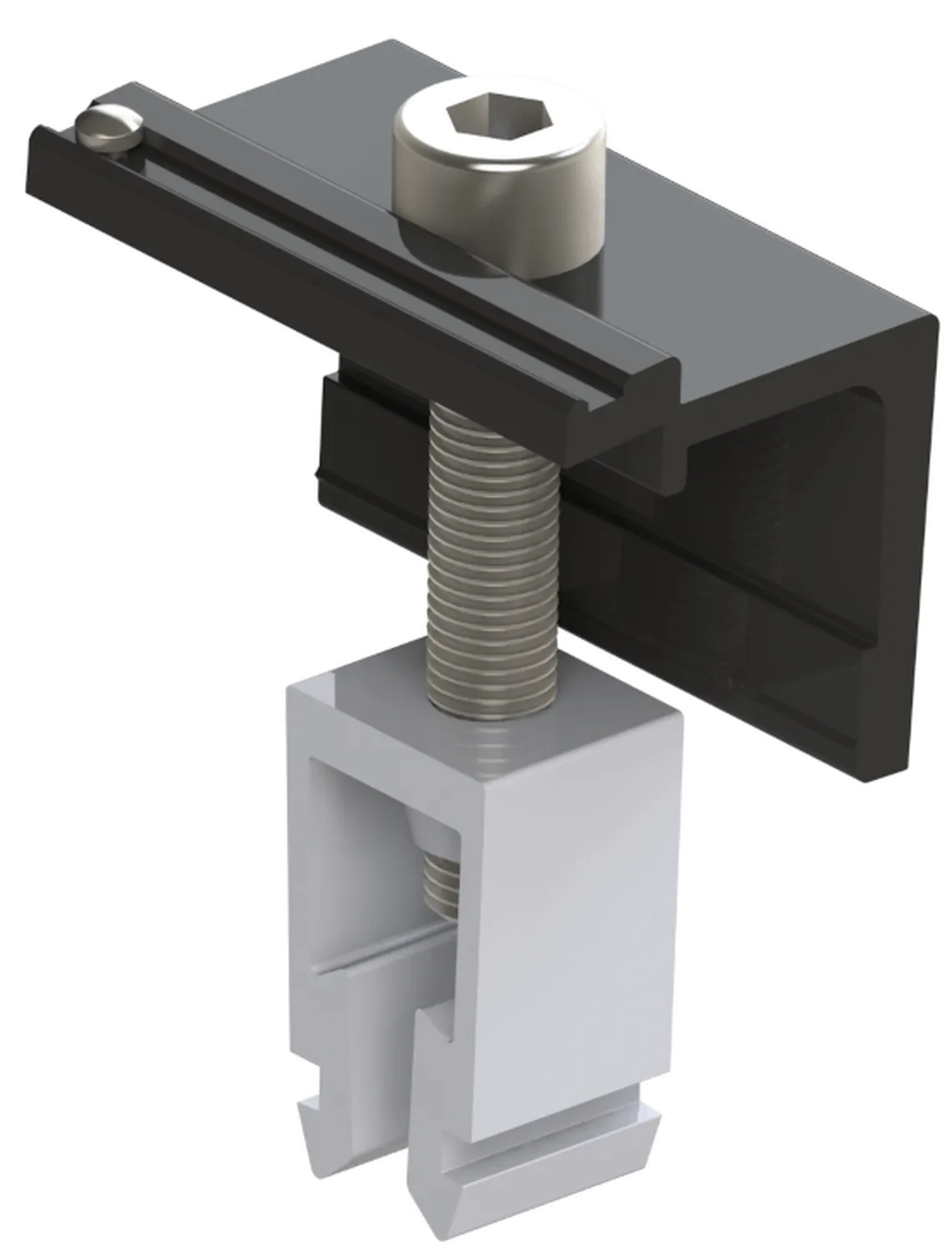 Abschlussklemme Click mit Pin höhenverstellbar 30-42 schwarz