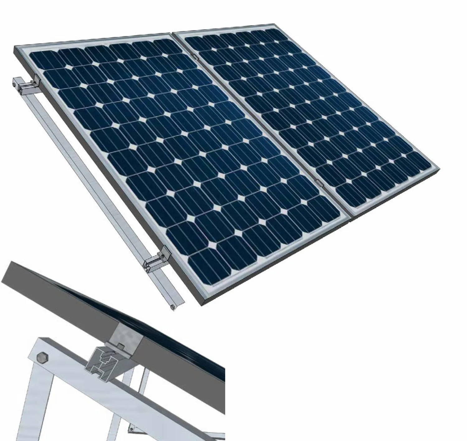 Bodenaufsteller für 2 Module vertikal
