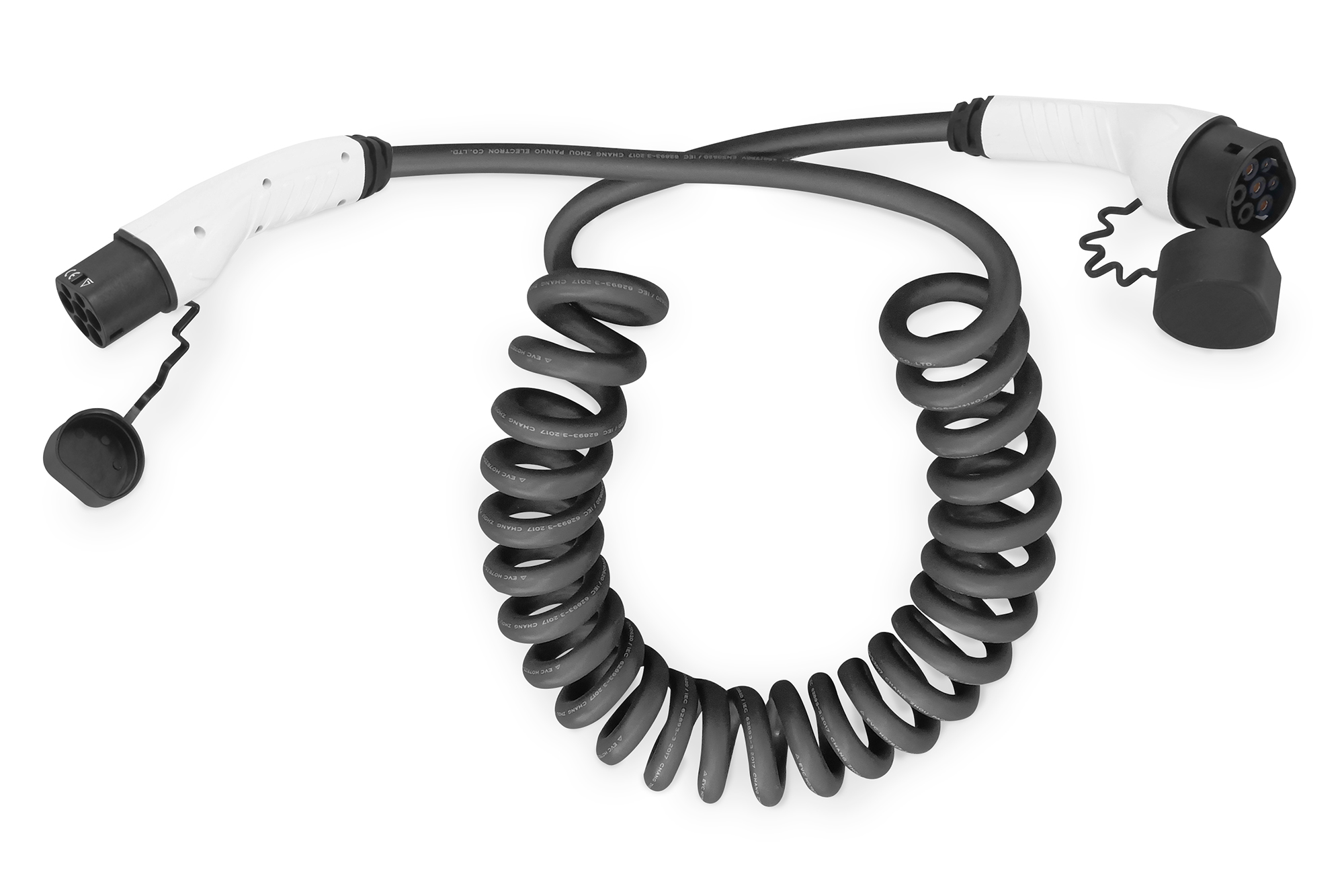 Typ 2 Spiral-Ladekabel 11 kW schwarz