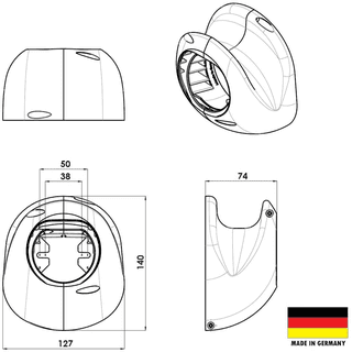 Typ-2 Kabelhalter zur Wandmontage
