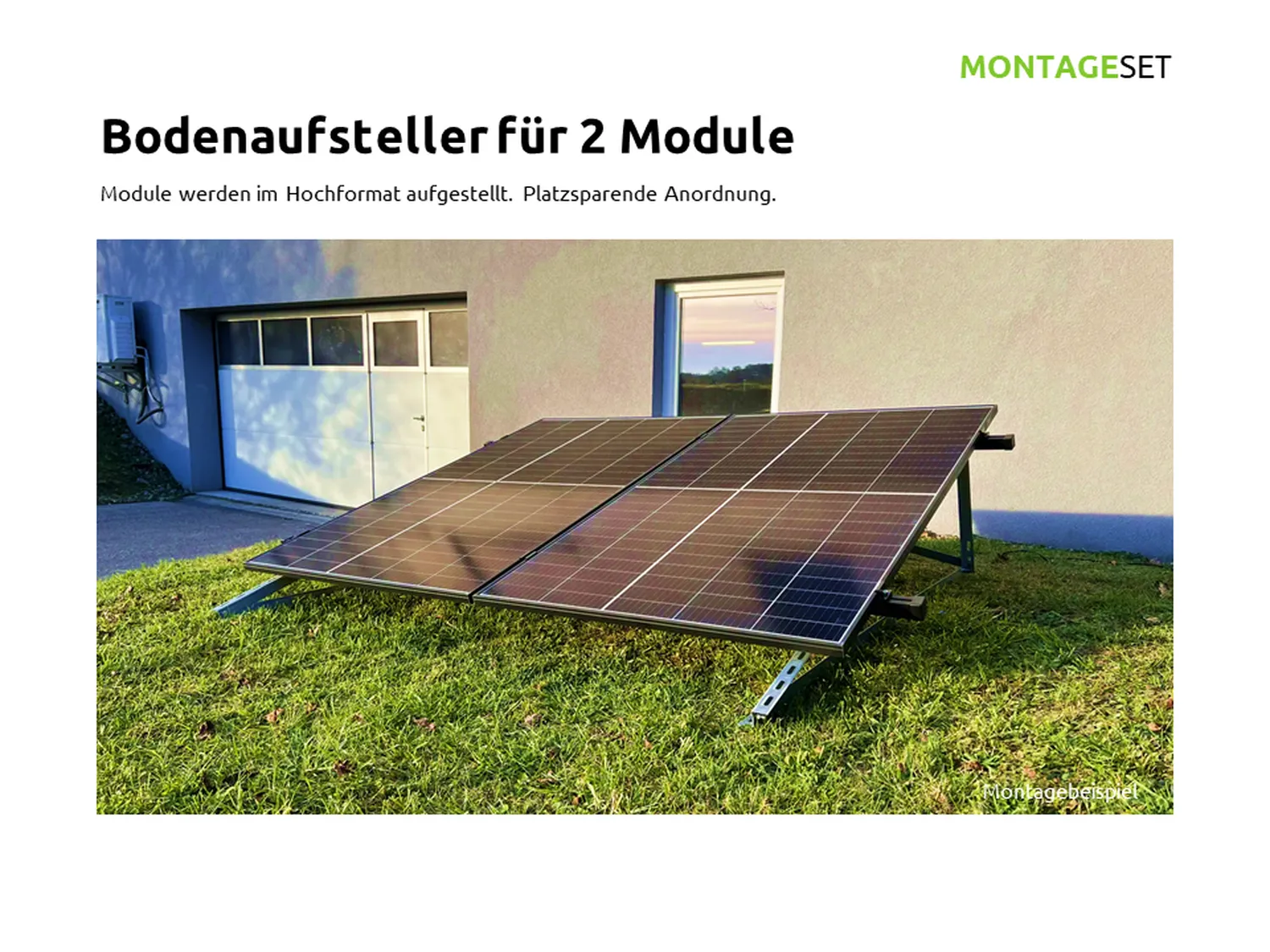 Bodenaufsteller für 2 Module vertikal