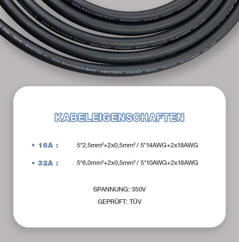 Seko Mobiles Ladegerät 11kW mit 7m Typ-2-Kabel